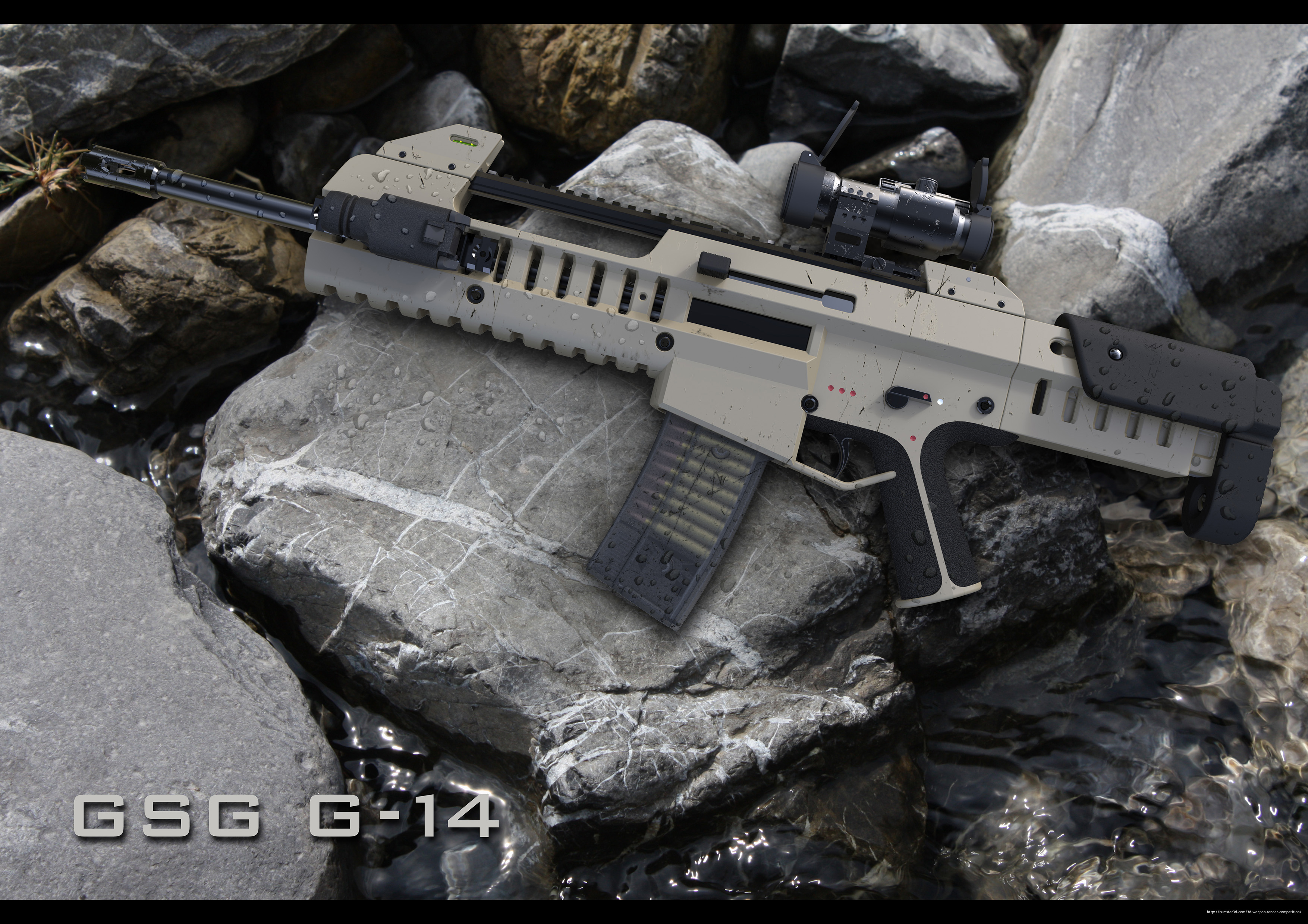Assault Rifle G-14 3d art