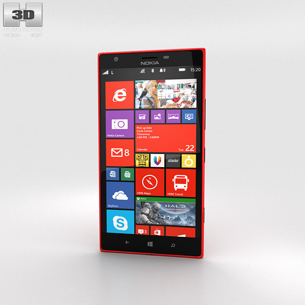 Nokia Lumia 1520 Red 3Dモデル
