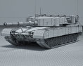 アージュン 戦車 Mk I 3Dモデル wire render