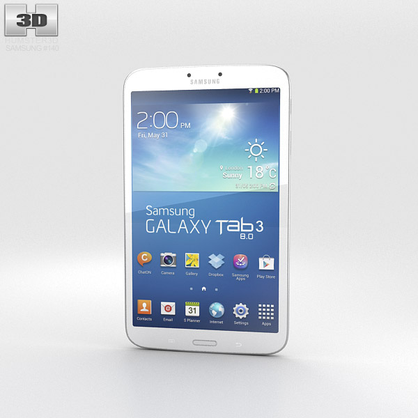 Samsung Galaxy Tab 3 8-inch White 3d model