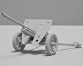 Cannone anticarro Type 1 Modello 3D clay render