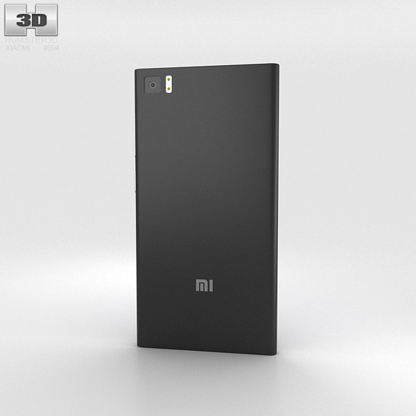 Xiaomi MI-3 黑色的 3D模型