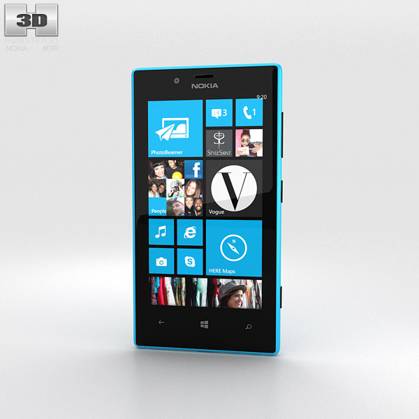 Nokia Lumia 720 Cyan 3D model
