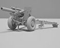 M114 155 mm Howitzer 3D模型 clay render