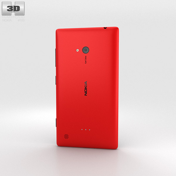 Nokia Lumia 720 Red 3d model