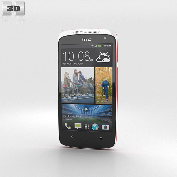 HTC Desire 500 Passion Red 3Dモデル