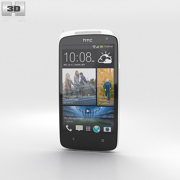 HTC Desire 500 Silver 3Dモデル