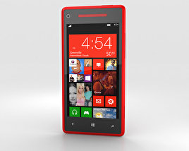 HTC Windows Phone 8X Flame Red 3D-Modell