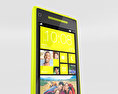 HTC Windows Phone 8X Limelight Yellow 3D 모델 