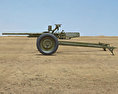 37 mm Gun M3 3D 모델  side view