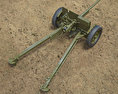 37 mm Gun M3 3D 모델  top view