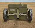37 mm Gun M3 3D 모델  front view