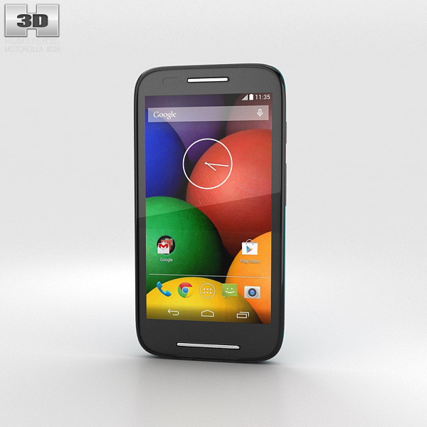Motorola Moto E Turquoise & Black 3d model