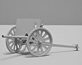 Type 1 cannone anticarro 37 mm Modello 3D clay render