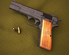 FN Browning HP 3D-Modell