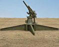 Type 3 80 mm Anti-aircraft Gun Modello 3D