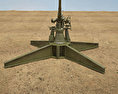 Type 3 80 mm Anti-aircraft Gun Modelo 3d vista de frente