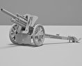 LeFH 18榴彈炮 3D模型 clay render