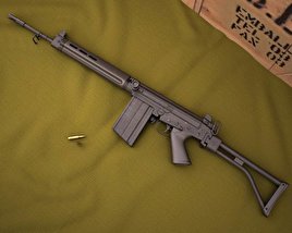 FN FAL 50.64 Modello 3D