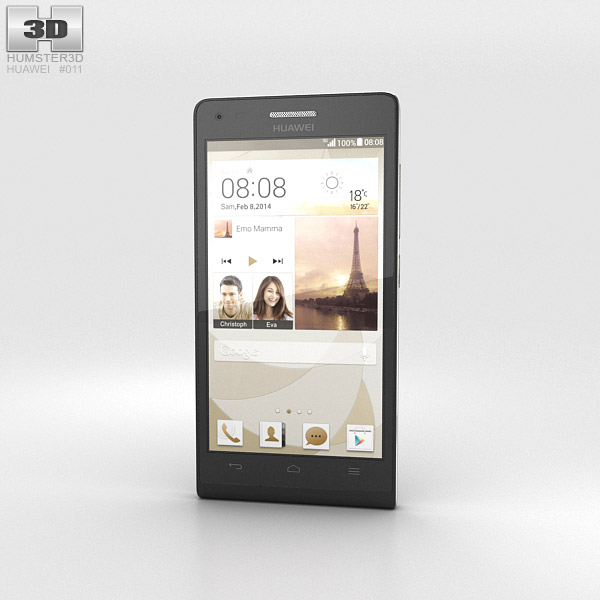 Huawei Ascend P7 Mini Black 3D-Modell
