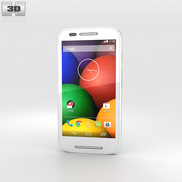 Motorola Moto E Spearmint & White 3d model