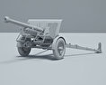 Type 90 75 mm Field Gun 3D 모델  clay render
