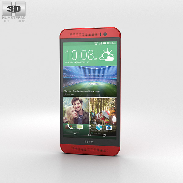 HTC One (E8) Red 3D model