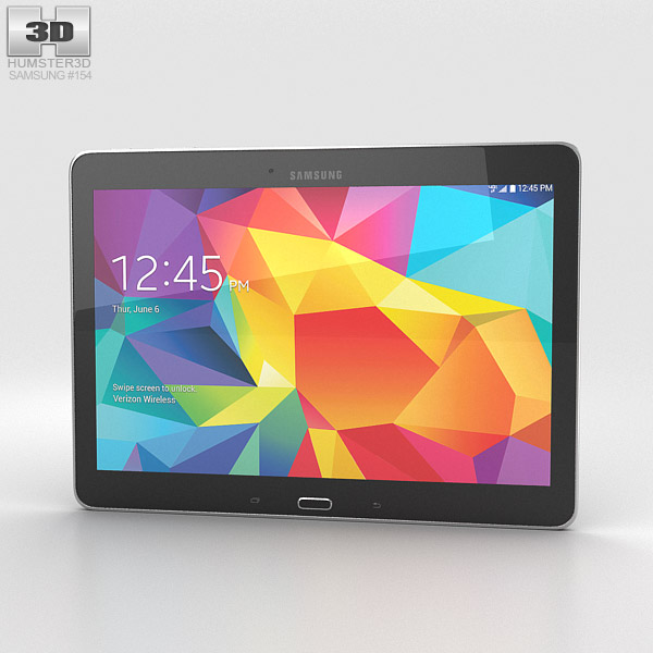 Samsung Galaxy Tab 4 10.1-inch LTE Preto Modelo 3d