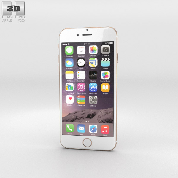 Apple iPhone 6 Gold 3D model