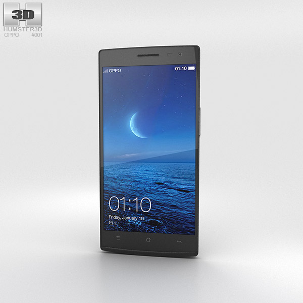 Oppo Find 7 Noir Modèle 3D
