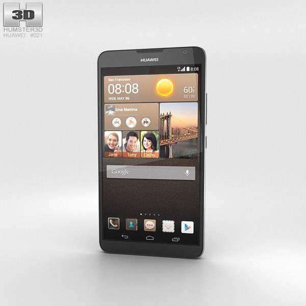 Huawei Ascend Mate 2 4G Crystal Black 3Dモデル
