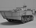 Японський плаваючий танк Ка-Мі 3D модель wire render