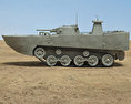 Японський плаваючий танк Ка-Мі 3D модель side view