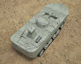 Японський плаваючий танк Ка-Мі 3D модель top view