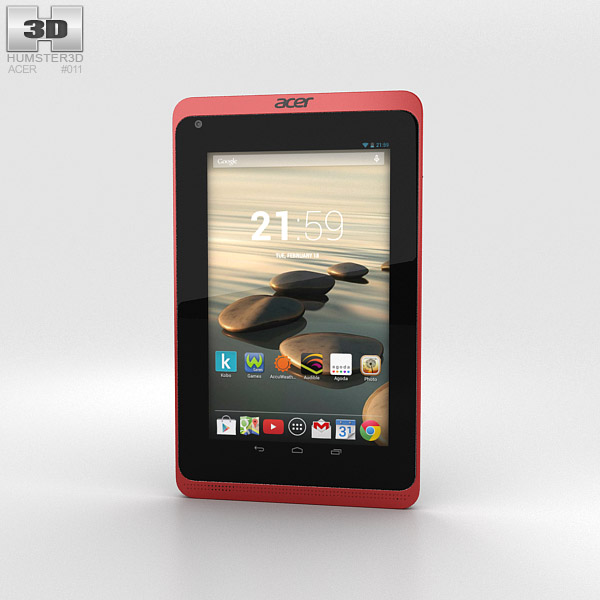 Acer Iconia B1-720 Red 3D 모델 