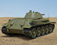 T-34 Modello 3D vista posteriore