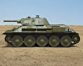 T-34 Modello 3D vista laterale