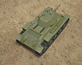 T-34 Modello 3D vista dall'alto