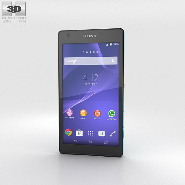 Sony Xperia Z2a Turquoise 3d model