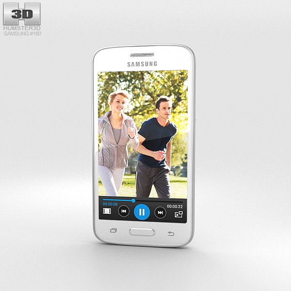 Samsung Galaxy Core Mini 白い 3Dモデル