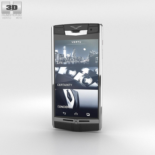 Vertu Signature Touch Jet Leather 3D-Modell