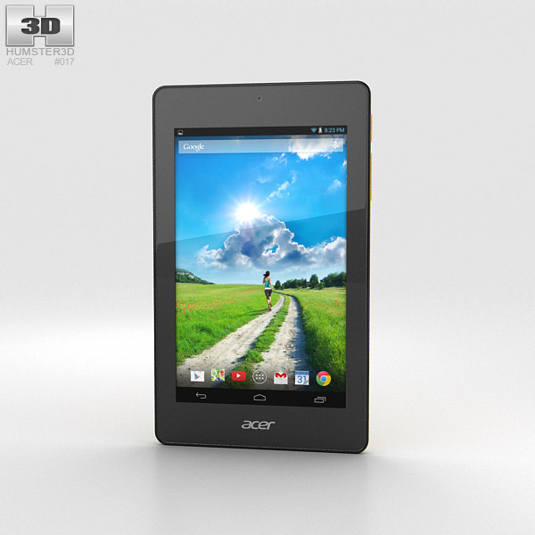 Acer Iconia One 7 B1-730 Giallo Modello 3D