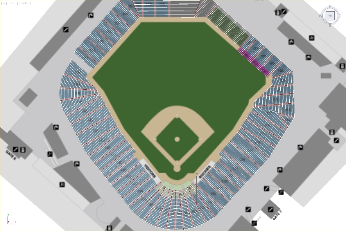 How we made a Coors Field ballpark stadium 3D model