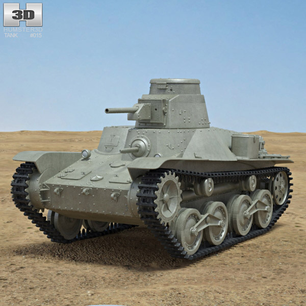 Type 95 Ha-Go Modelo 3d