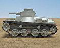 九五式軽戦車 3Dモデル side view
