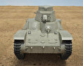九五式輕戰車 3D模型 正面图