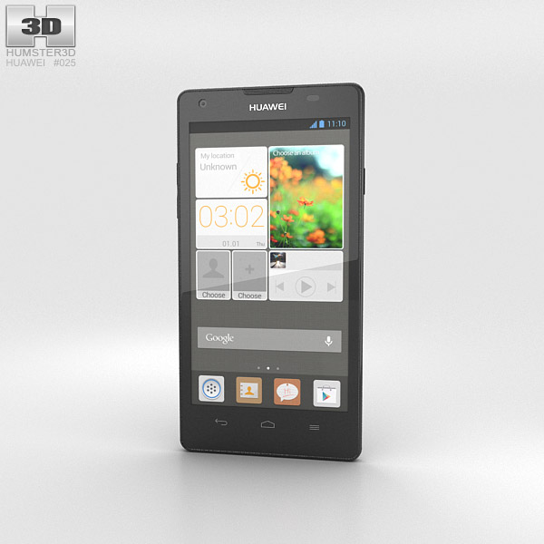 Huawei Ascend G700 Schwarz 3D-Modell