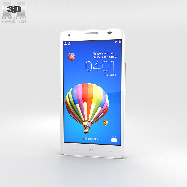 Huawei Honor 3X G750 White 3d model