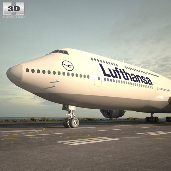 Boeing 747-8I Lufthansa 3D 모델 