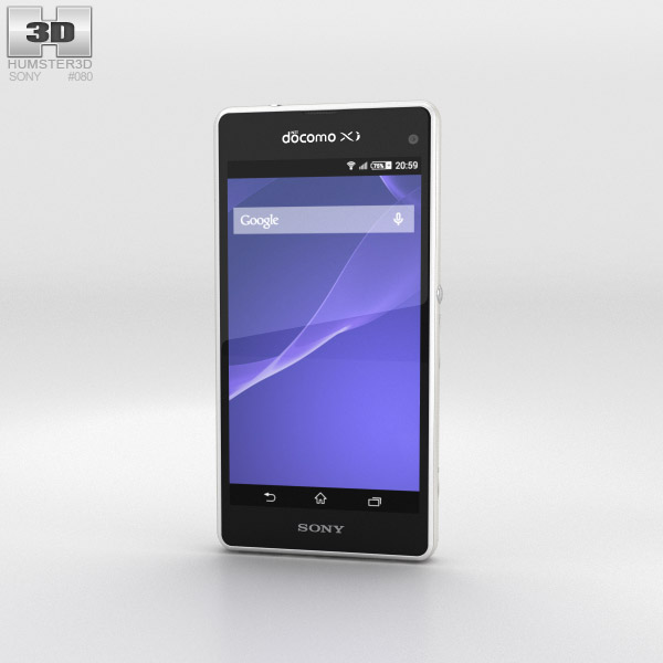 Sony Xperia A2 SO-04F White 3d model